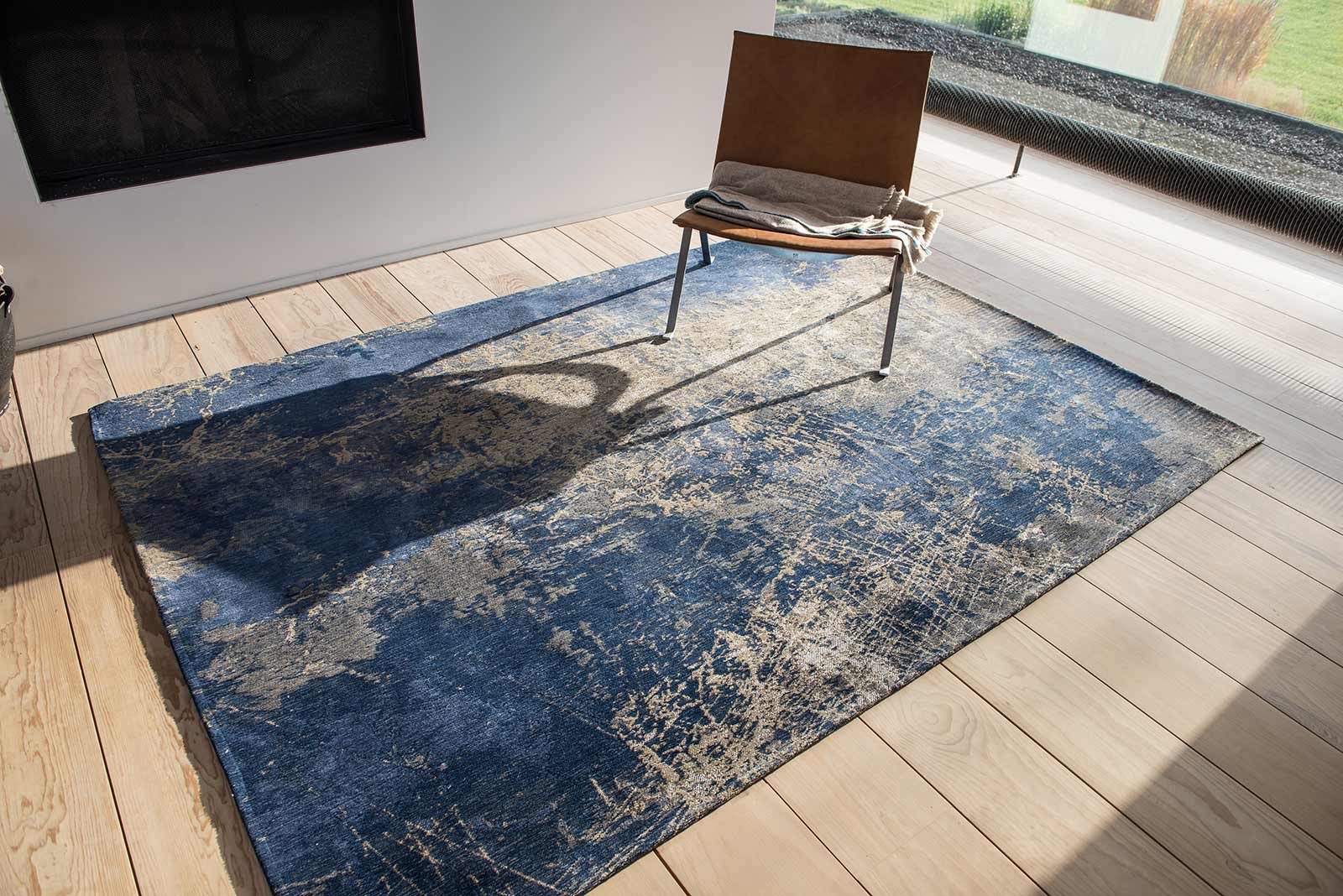 tapis Louis De Poortere LX8629 Mad Men Cracks Abyss Blue interior 2