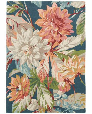 Sanderson Dahlia Rosehip Teal 50608