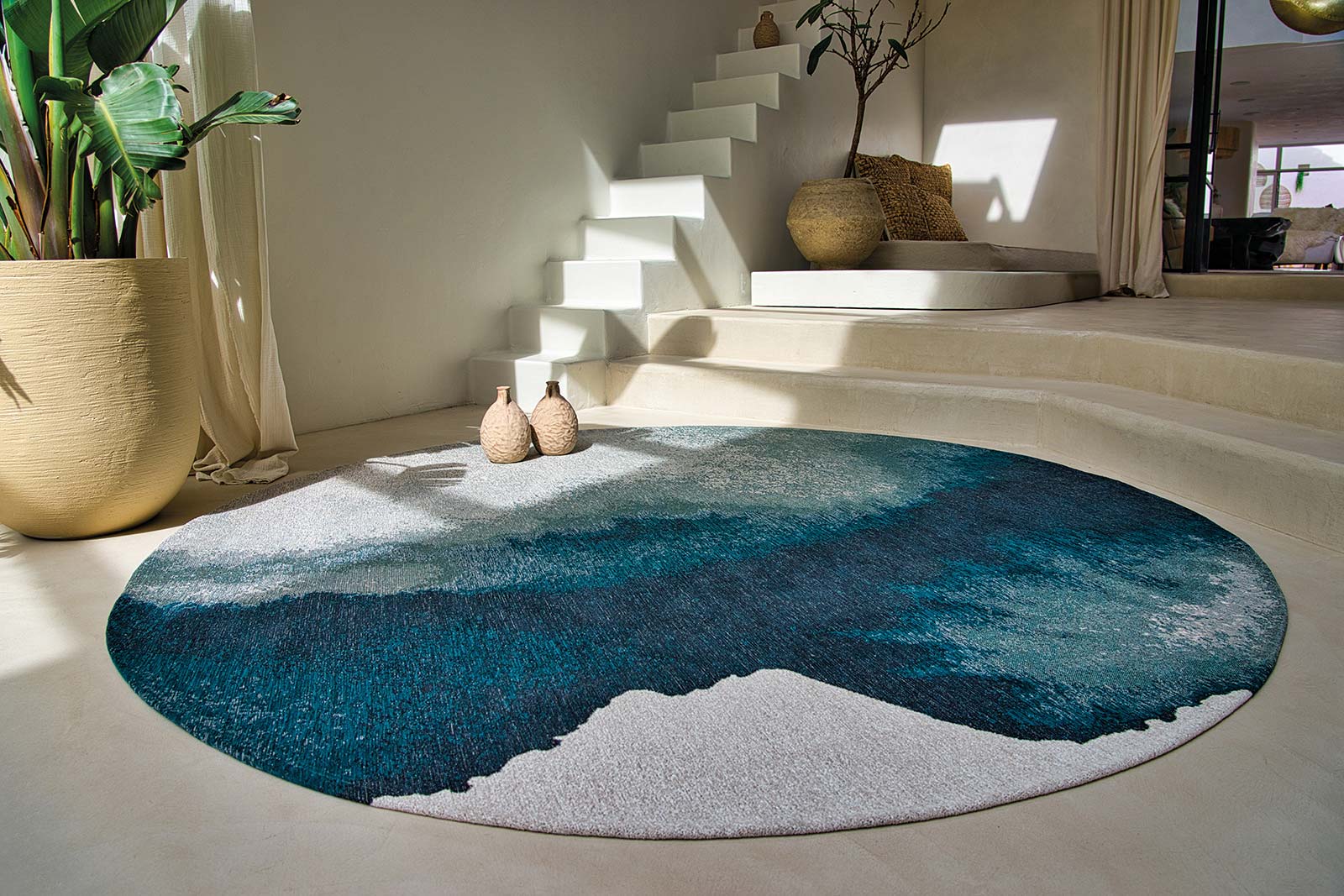 Louis De Poortere tapis, Meditation Inkjet 9332, Lagoon design