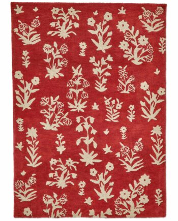 Sanderson Woodland Glade Linen Damson Red 146800 A