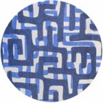 Louis De Poortere Craft Kuba 9336 Ultramarine round