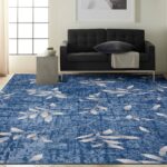 Calvin Klein tapis River Flow CK001 RFV03 NAVIV NAVY IVORY 8X10 099446851963 interior