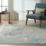Calvin Klein tapis Rush CK950 CK951 BLBGE BLUE BEIGE 5X7 099446756633 interior 1 C