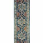 Nourison tapis Ankara Global ANR11 BLUMT BLUE MULTICOLOR 2x6 099446498014 flat C