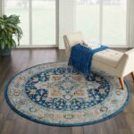 Nourison tapis Ankara Global ANR11 BLUMT BLUE MULTICOLOR 4xRND 099446498052 interior 1 C