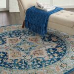 Nourison tapis Ankara Global ANR11 BLUMT BLUE MULTICOLOR 4xRND 099446498052 interior 2 C