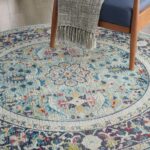 Nourison tapis Ankara Global ANR14 TEAL MULTI 4xRND 099446498427 interior 2 C