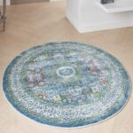 Nourison tapis Ankara Global ANR17 IVLTB IVORY LIGHT BLUE 4xRND 099446855848 interior 1