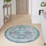 Nourison tapis Ankara Global ANR17 IVLTB IVORY LIGHT BLUE 4xRND 099446855848 interior 3