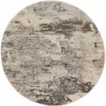 Nourison tapis Celestial CES02 IVGRY IVORY GREY 5RND 099446179432