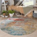 Nourison tapis Celestial CES02 SEALF SEALIFE 5RND 099446362254 interior 1