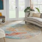 Nourison tapis Celestial CES02 SEALF SEALIFE 8xRND 099446362261 interior 1