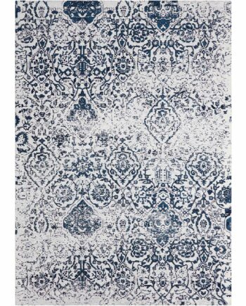 Nourison tapis Damask DAS06 IVNAV IVORY NAVY 5x7 099446349859 C