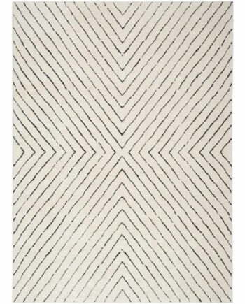 Nourison tapis Modern Comfort MNC01 IVBLK IVORY BLACK 5x7 099446902139