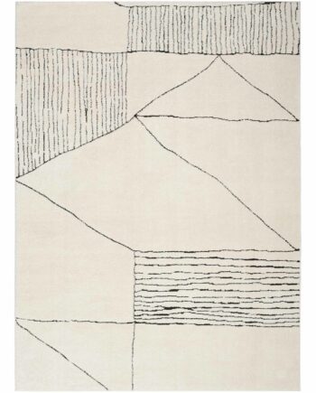 Nourison tapis Modern Comfort MNC02 IVBLK IVORY BLACK 5x7 099446902146