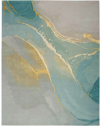 Nourison tapis Prismatic PRS27 GRSFM GREY SEAFOAM 8x10 099446891938