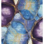 Nourison tapis Prismatic PRS32 BLGLD BLUE GOLD 4x6 099446135179