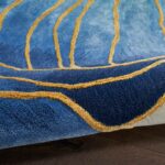 Nourison tapis Prismatic PRS32 BLGLD BLUE GOLD 6x8 099446135254 TX01
