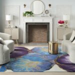 Nourison tapis Prismatic PRS32 BLGLD BLUE GOLD 6x8 099446135254 interior 3