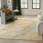 Nourison tapis Prismatic PRS36 SNDBL SAND BLUE 8x10 099446900920 interior 1