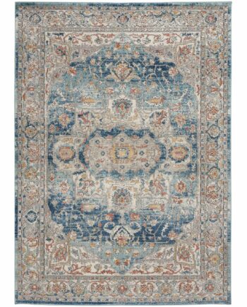 Nourison tapis Quarry QUA11 IVBLU IVORY BLUE 5X7 099446819864