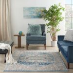 Nourison tapis Quarry QUA11 IVBLU IVORY BLUE 5X7 099446819864 interior 3
