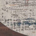 Nourison tapis Rustic Textures RUS14 LTGMT LIGHT GREY MULTICOLOR 8XRND 099446836090 CR