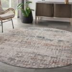 Nourison tapis Rustic Textures RUS14 LTGMT LIGHT GREY MULTICOLOR 8XRND 099446836090 interior 1