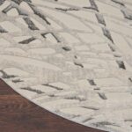 Nourison tapis Rustic Textures RUS17 IVGRY IVORY GREY 8XRND 099446836137 CR