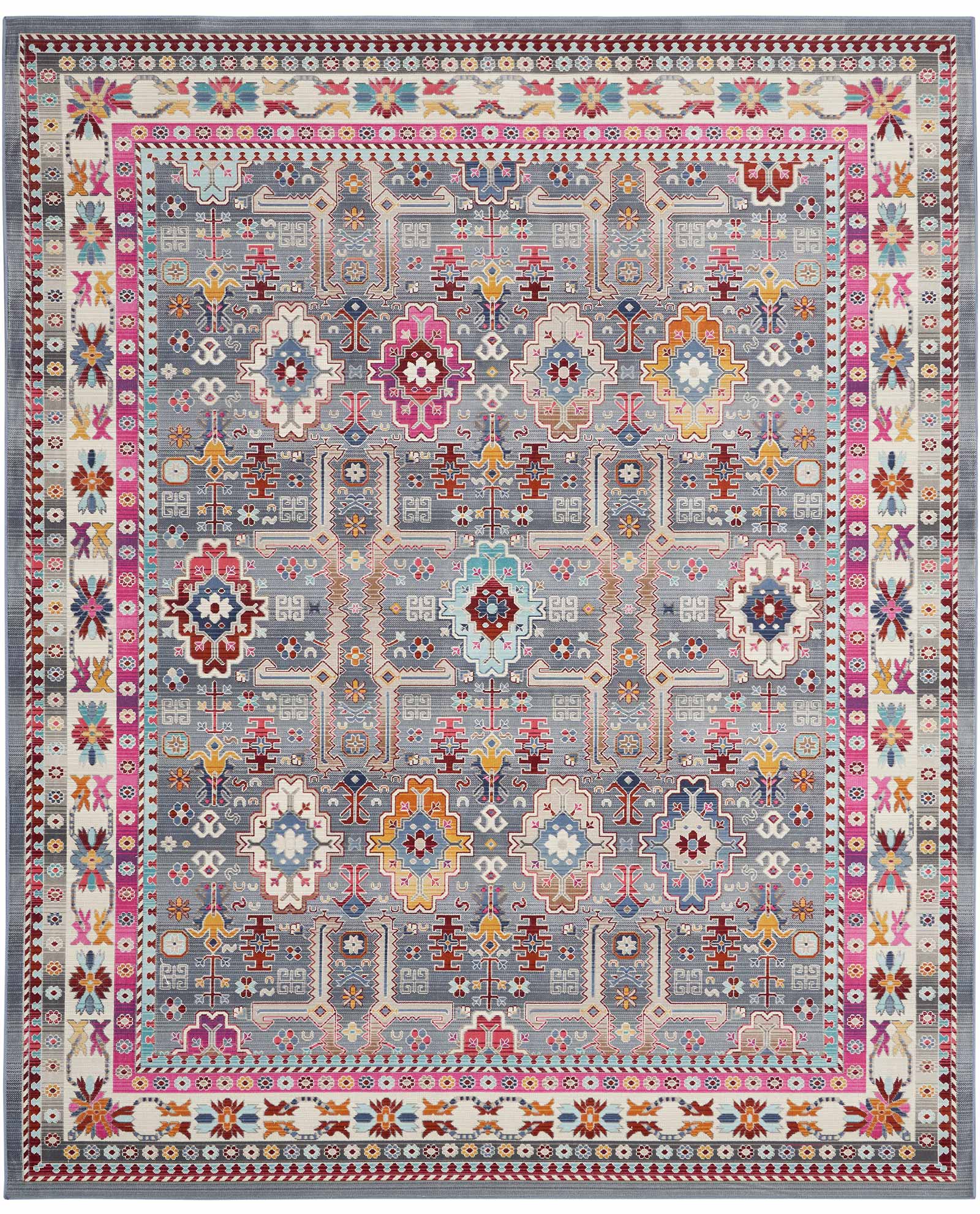 Nourison tapis Vintage Kashan VKA05 GYMTC GREY MULTICOLOR 8x10 099446811851