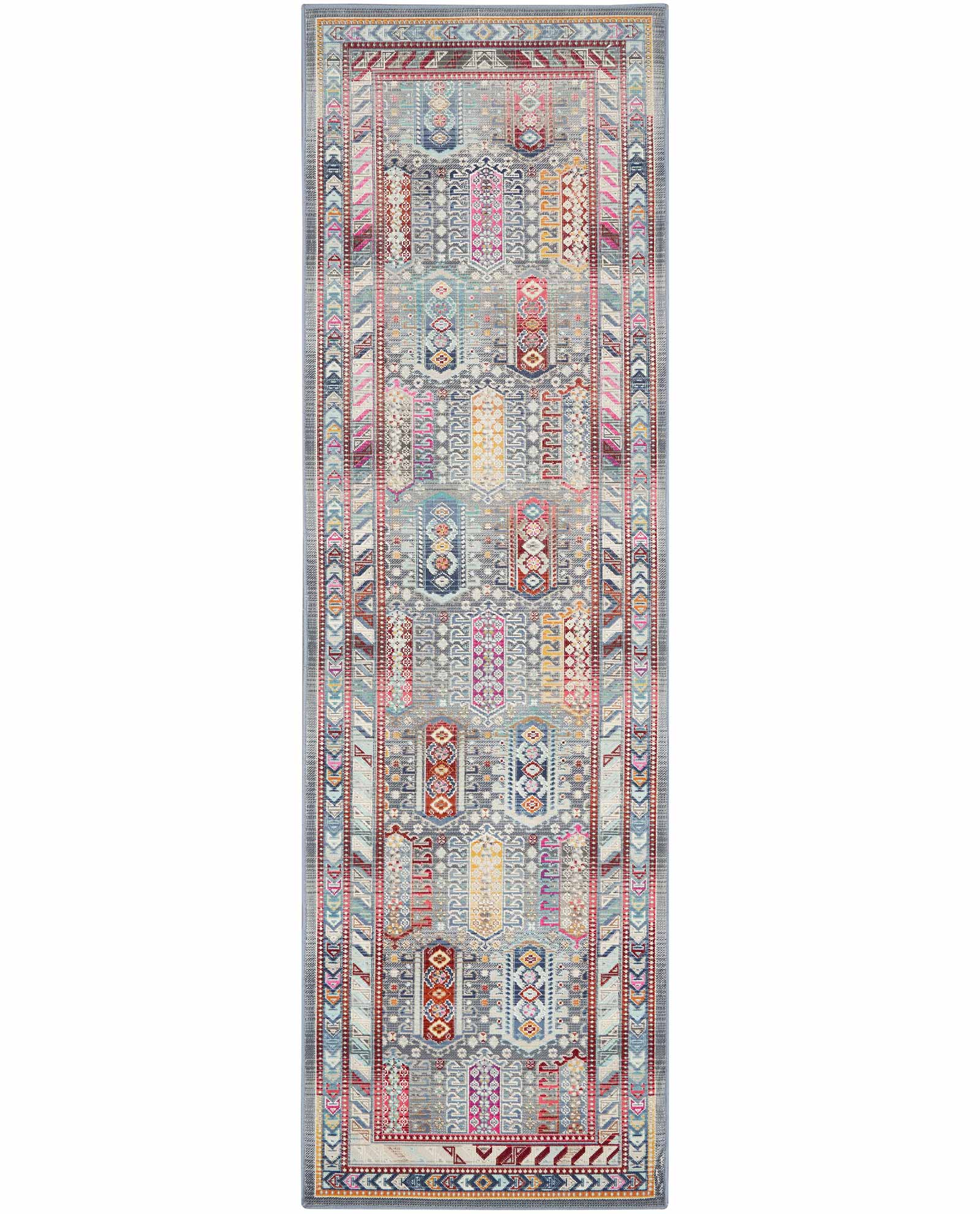 Nourison tapis Vintage Kashan VKA06 GYMTC GREY MULTICOLOR 2x8 099446811929