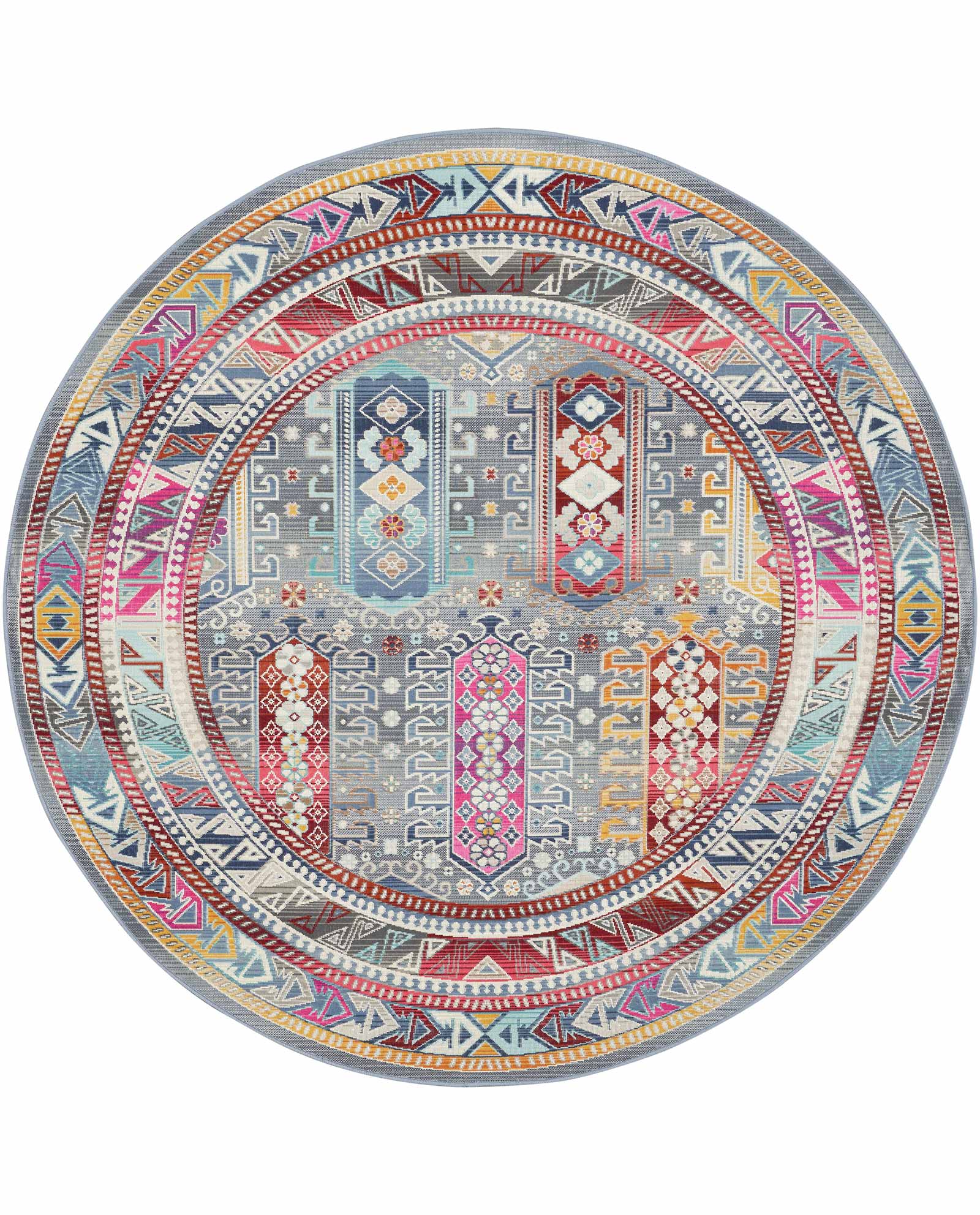 Nourison tapis Vintage Kashan VKA06 GYMTC GREY MULTICOLOR 6xRND 099446811981