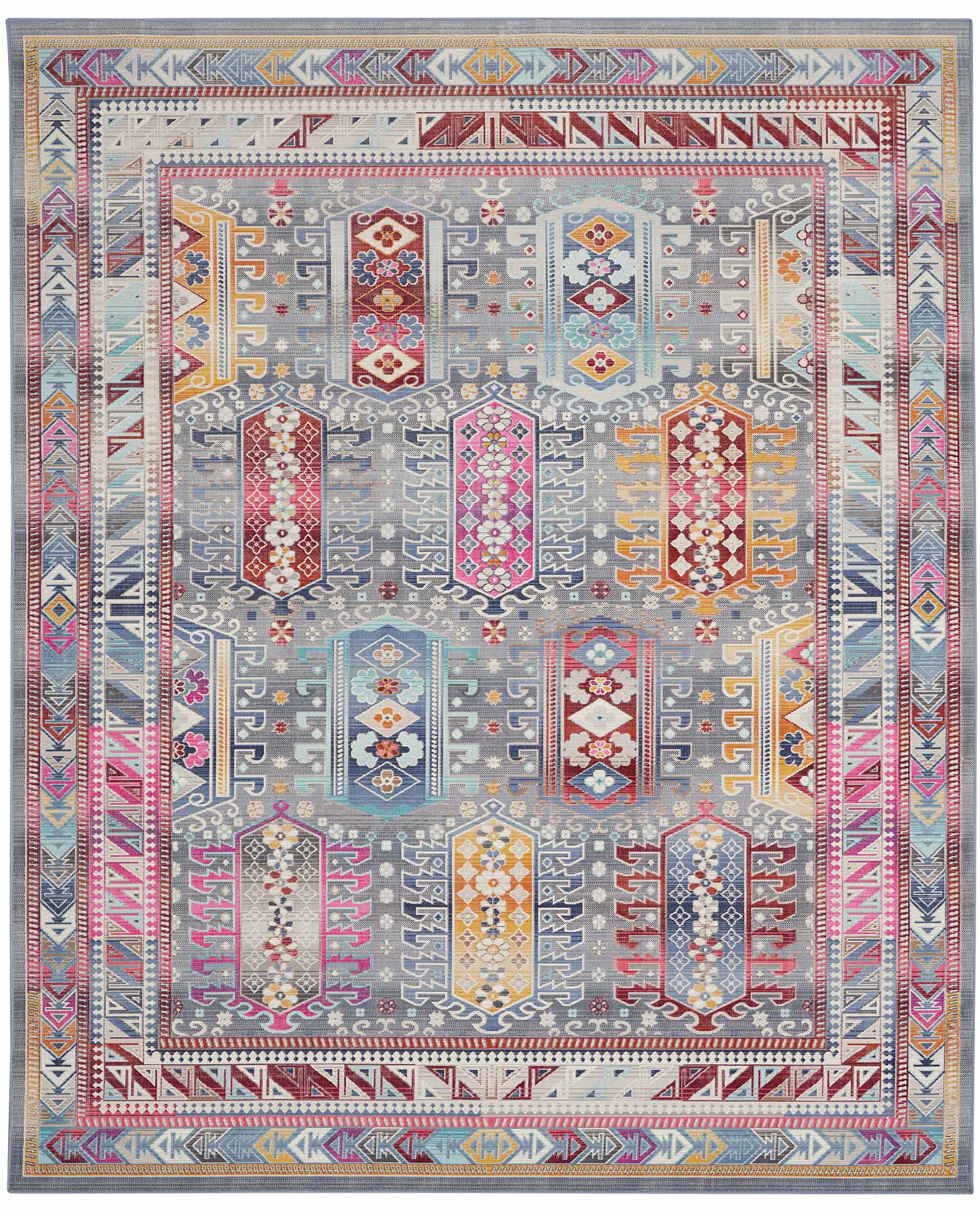 Nourison tapis Vintage Kashan VKA06 GYMTC GREY MULTICOLOR 8x10 099446811998
