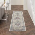 Nourison tapis Vintage Kashan VKA07 IVBLU IVORY BLUE 2x8 099446812032 interior