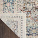 Nourison tapis Vintage Kashan VKA07 IVBLU IVORY BLUE 5X8 099446812094 CRB