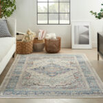 Nourison tapis Vintage Kashan VKA07 IVBLU IVORY BLUE 5X8 099446812094 interior 3
