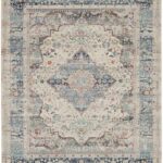 Nourison tapis Vintage Kashan VKA07 IVBLU IVORY BLUE 8x10 099446812117