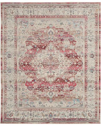 Nourison tapis Vintage Kashan VKA07 REDIV RED IVORY 8x10 099446812254