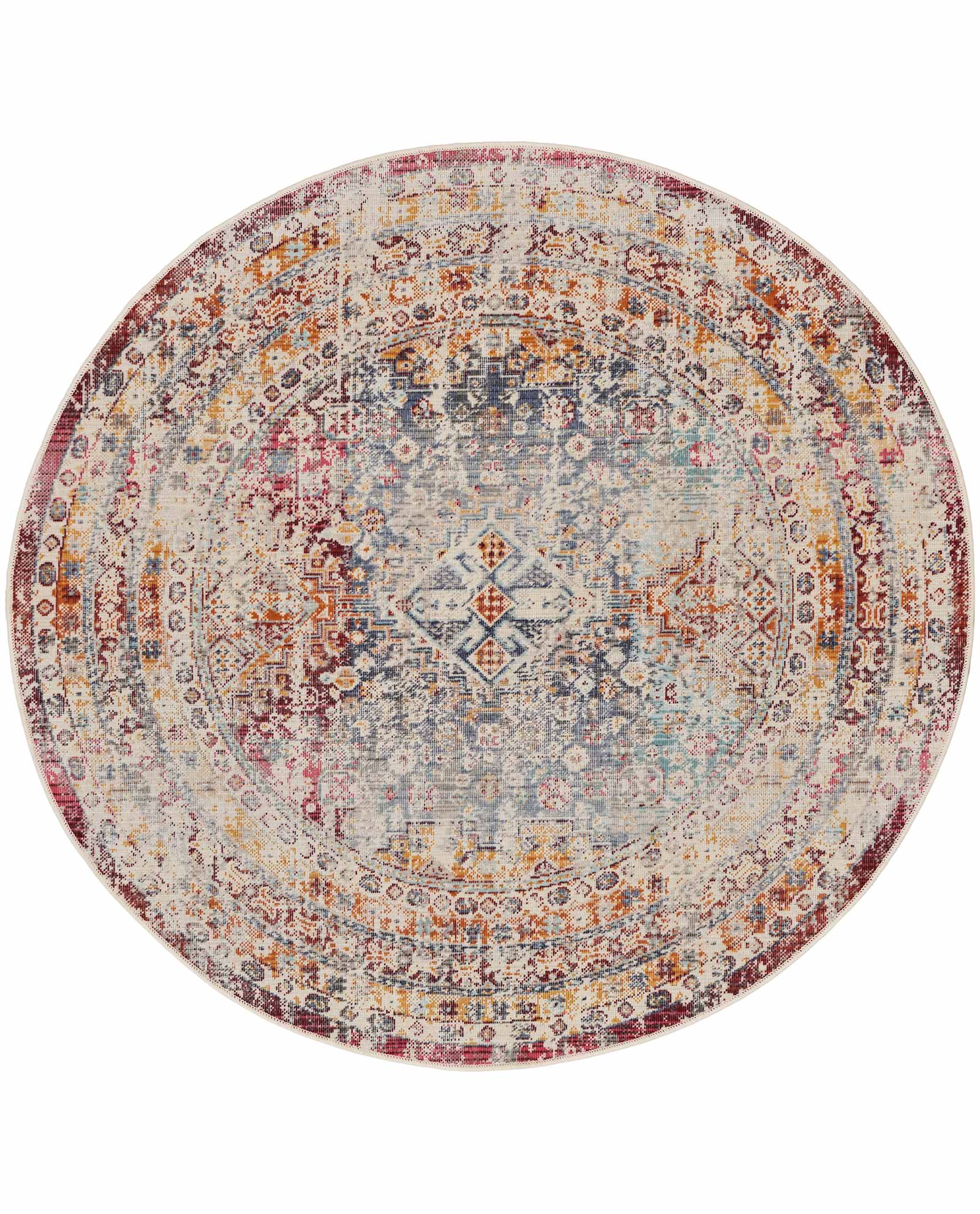 Nourison tapis Vintage Kashan VKA09 MULTI MULTICOLOR 6XRND 099446852458