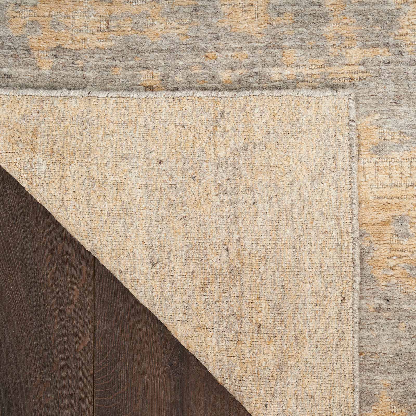 Nourison tapis Harmony HAY05 GRYGD GREY GOLD 8x10 099446936332 corner B