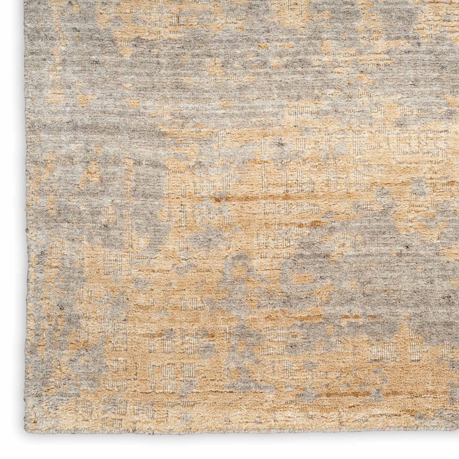 Nourison tapis Harmony HAY05 GRYGD GREY GOLD 8x10 099446936332 corner W