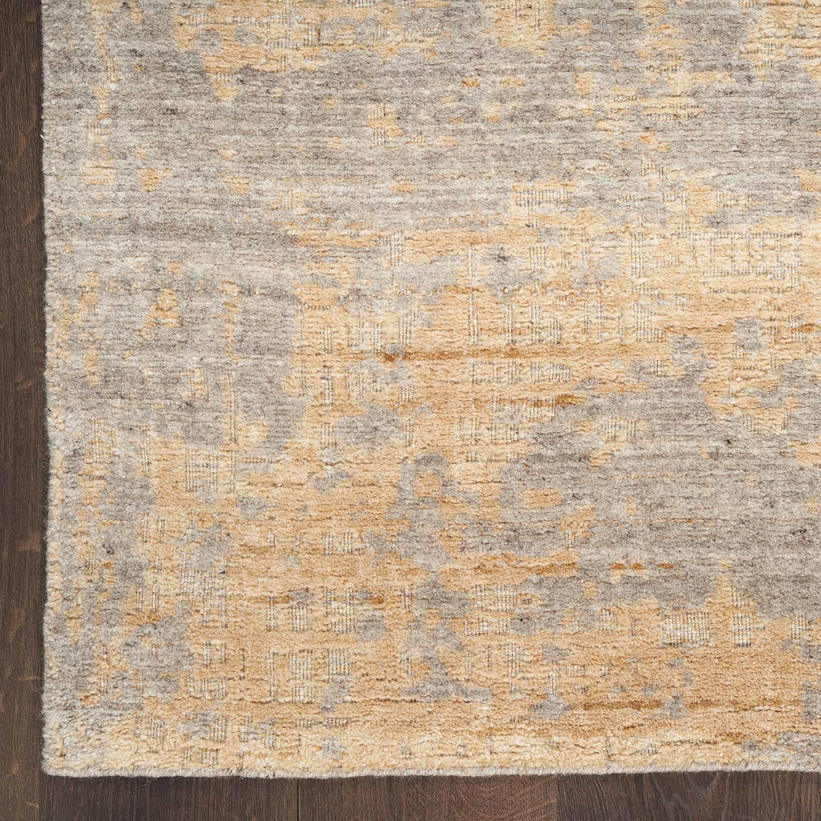 Nourison tapis Harmony HAY05 GRYGD GREY GOLD 8x10 099446936332 corner